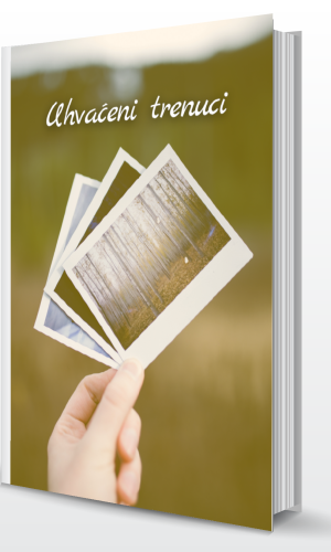 Workbook Uhvaćeni trenuci book with hand holding photos on cover